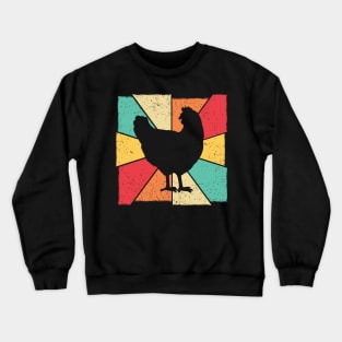 Funny Retro Vintage Chicken Farm Poultry Farmer Gift Crewneck Sweatshirt